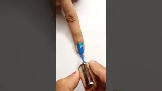 Peacock color nail art design💅