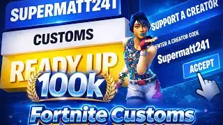 🔴 FORTNITE CUSTOMS/ CREATIVE JOIN UP RAIDING STREAMERS USE CODE supermatt241 ✅ in item shop #ad