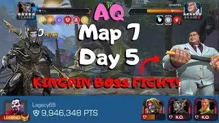 AQ Map 7 Day 5! Full Run/Kingpin Boss Fight! Over 9 Million Points! - Marvel Contest of Champions