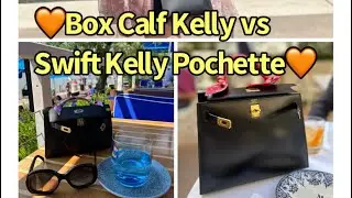 Hermes Box Leather & Swift Leather. Hermes Kelly 25 vs Kelly Pochette💕all About Hermes Leathers🤗