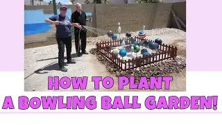 (HOW TO) Plant a BOWLING BALL GARDEN! Awesome Yard Art