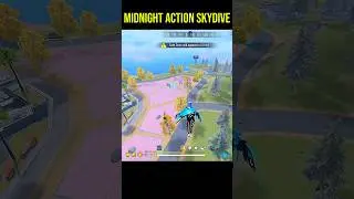 Midnight Action Skydive☠️: Free Fire New Landing Aura🔥#freefire #ffshorts