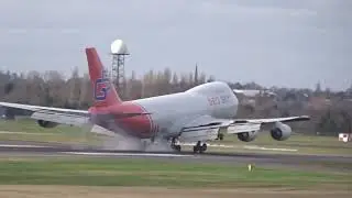 Boeing 747-200 Slow-motion Landing