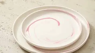Stone Lain Brighton 16-Piece Dinnerware Set Porcelain, Pink (amazon com usa )