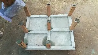 How To Make Mini Bricks House || Bricklaying House || Concrete In column || part 2 || Mr Toy Maker