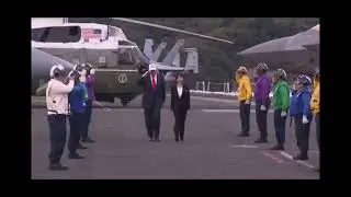 🇺🇸 Президент Трамп на борту авианосца &laquo;Джордж Вашингтон&raquo; | Мощная церемония награждения ВМС Японии!