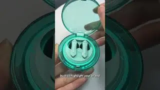 ✨ Custom Transparent Round Bluetooth Earbuds &mdash; Dual-Layer Case with Light-Up Logo