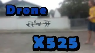 Drone X525 artesanal cc3d primeiro voo teste