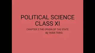 Chapter 3 The Origin of the State