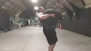 330 pound Sandbag Carry for 95 feet.