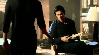 The Vampire Diaries 3x18 ** Best Scene [#1] ** | Damon/Elena - Stefan & Alaric Make Stakes |