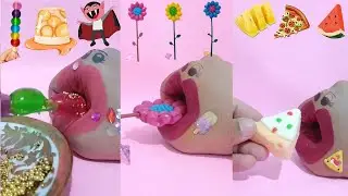 ASMR Emoji Eating Show 👄 Handy Eating Snack Candy 🍉 Free Watermelon Emoticon Candy ✨ #asmr #mukbang