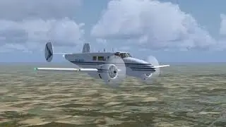 Landing the Beechcraft  G 18 Volpar at Wichita Mid Continent Airport in FSX