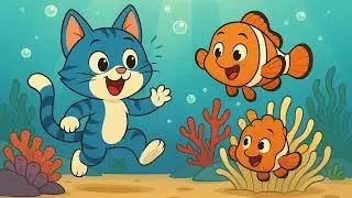 🐠🎭 Le Chat Bleu et le Poisson-Clown &ndash; Comptine dr&ocirc;le et color&eacute;e pour enfants (9/12)
