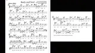 Body and Soul play-along music sheet for E-flat instruments