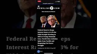 Fed Holds Rates at 4.3% as Trump Demands Cuts, Powell Blames Tariffs for Inflation, Fed Split Widens