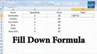 Autofill and fill down formula | Using Excel Fill-down to Sspeed up Data and Formula Entry