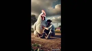 A big chicken enters the village, beautifulstory#shorts#ai#hen#trending