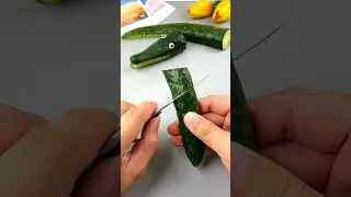 how to make cucumber crocodile let's see