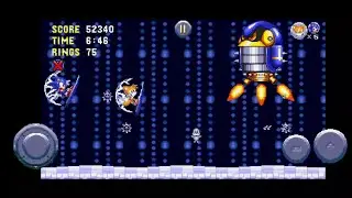 Sonic Triple Trouble 16-bit on Android | Robotnik Winter Act 2 &mdash; Fight On Snowboards [RUS]