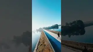 FPV Drone chasing runner in Timbies