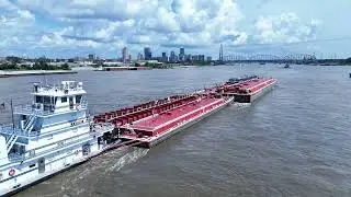 barge company marketing video b roll st louis drones