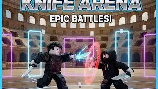 playing roblox knife arena😃
