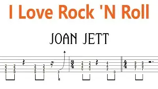 Joan Jett & The Blackhearts - I Love Rock 'N Roll / Guitar Tab+BackingTrack