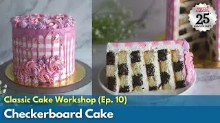 How to make Checkerboard Cake | Eggless Soft & Moist Sponge Cake Recipes | Black & White Cake