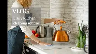 My weekday morning | Daily kitchen cleaning routine | Coffee & breakfast #vlog #cleaning #coffee