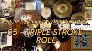 05 - Triple Stroke Roll - Drum Rudiments - Caio Moskalkoff