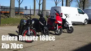 GILERA RUNNER 180cc STARTMOTOR PROBLEMEN & ZIP 70cc UITLAAT LEK