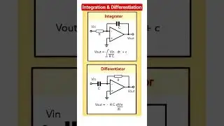 Opamp Applications: Integrator and Differentiator #electronicseducation #opamp #analogelectronics