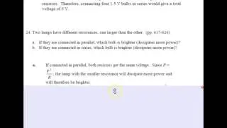 Regents Physics Current Electricity Problem Set #23, 24 & 26