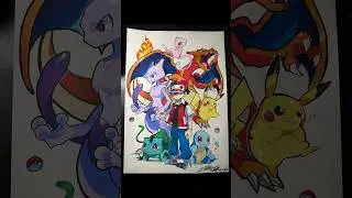 Teamash #pokemon #pokemonart #pokemonartwork #animeart #drawing #viral #art #timelapseart #timelapse