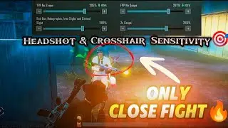  BGMI Close Range Headshot Sensitivity & Best Crosshair Settings 🎯