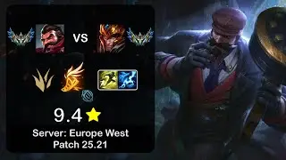 Graves Jungle vs Jarvan IV - EUW Challenger - Patch 25.21