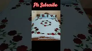 velvet bistar design &hearts;️ bed sheet design #velvet #bistardesign #bedsheet #shorts #viral #ytshorts
