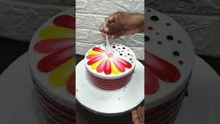 Chocolate Velvet Cake Unique Design #viral​ #cake​ #shorts​ #youtube​ #viral​ #trend​ #reels