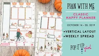 Plan With Me! :: Classic Happy Planner Weekly Spread :: October 14 -20, 2019