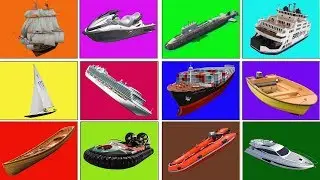 Water Vehicles For Kids - Learning Name and Sound about water vehicles!