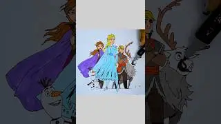 Frozen Characters #easydrawing #drawingtutorial #frozen #shorts