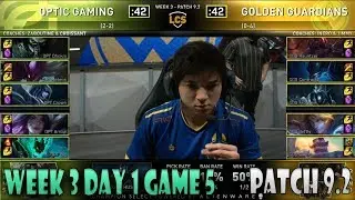 OPT vs GGS | Game 5 W3D1 LCS 2019 Spring | OpTic Gaming vs Golden Guardians - Patch 9.2