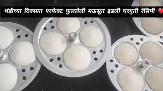 थंडीच्या दिवसात परफेक्ट फुललेली मऊसूत इडली | घरगुती रेसिपी | Idli Resipe