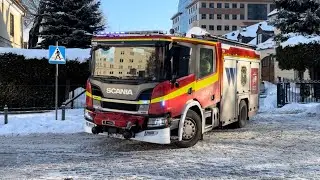 [Rumbler] Wyjazd alarmowy 304[W]21 GBA 3,1/16/3,7 SCANIA P360 do zdarzenia. JRG 4 Warszawa.