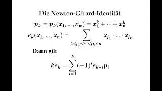 Die Newton-Girard-Identität