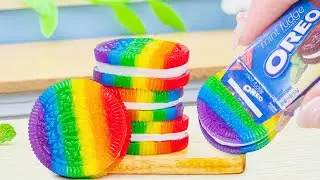 Amazing Miniature Rainbow Oreo Cake Decorating 🌈 Tiny Rainbow Cake by DIY Cakes