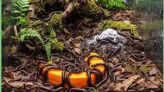 inside a bio-active home: Red Millipede Activity & Substrate Exploration!