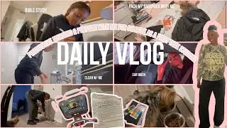DAILY VLOG♡| Productive Morning☀️Bible Study, Gym, Pack with me as a First Time College Student etc.
