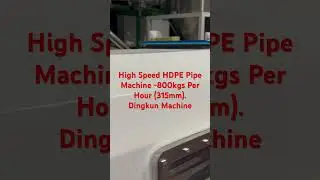 High speed HDPE pipe machine , capacity about 800kgs per hour for 315mm pipe